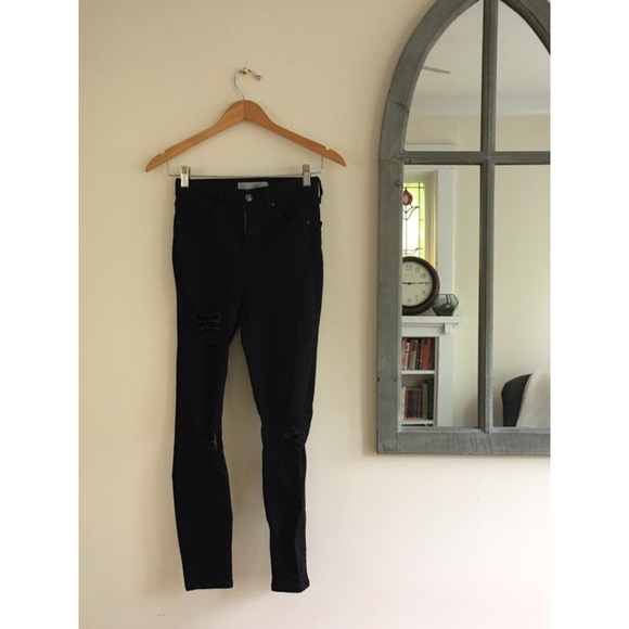 Topshop Distressed Moto Jamie Jeans - Picture 1 of 7